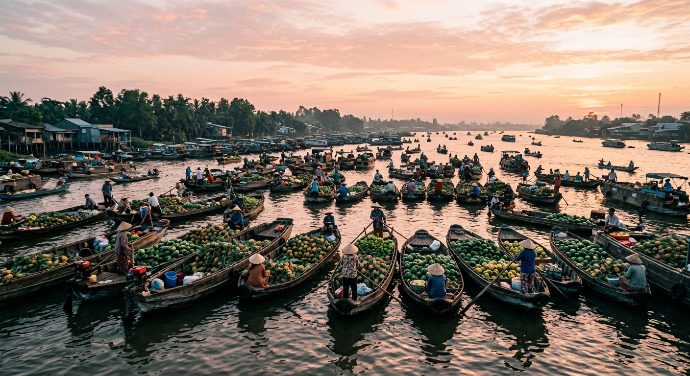 A floating market morning on the Mekong: Cai Rang without the crowd